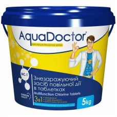 Дезінфектант 3 в 1 на основі хлору AquaDoctor MC-T 5 кг (таблетки по 200 г) фото