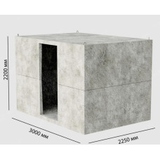 Водонепроникний льох із гідробетону 12 м3 багатосекційний  фото