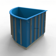 Купель угловая 1500 л (1,3х1,2 м) фото