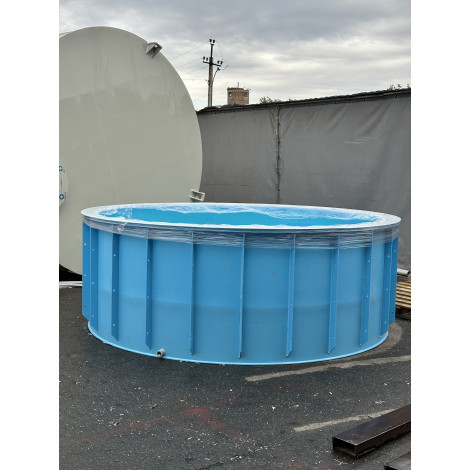 Бассейн круглый для разведения рыбы, раков, креветок 5х1 м  фото №11