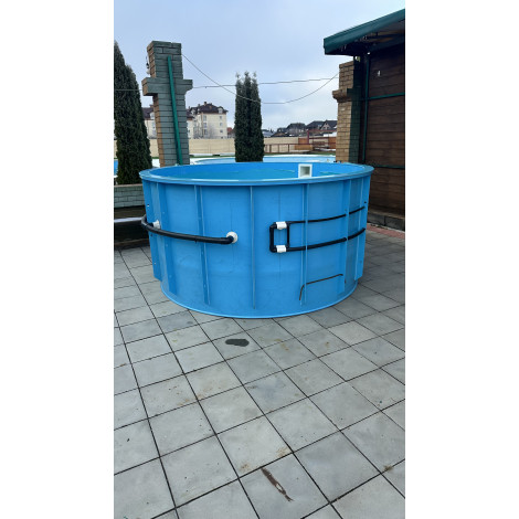 Бассейн круглый для разведения рыбы, раков, креветок 5х1 м  фото №9