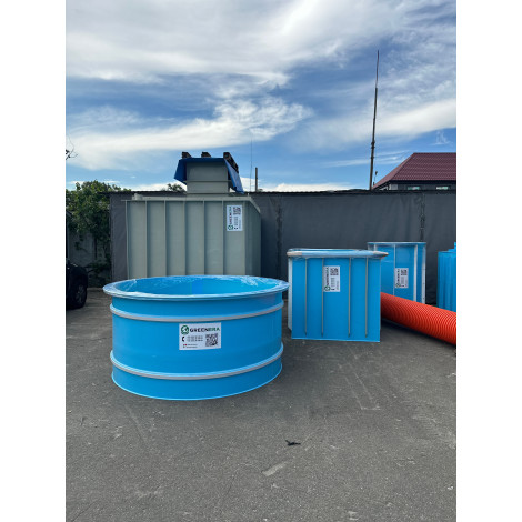 Бассейн круглый для разведения рыбы, раков, креветок 5х1 м  фото №19