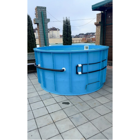 Бассейн круглый для разведения рыбы, раков, креветок 5х1 м  фото №14