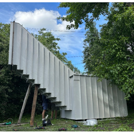 Погріб пластиковий прямокутний з боковим входом 3,5х2х2  фото №3