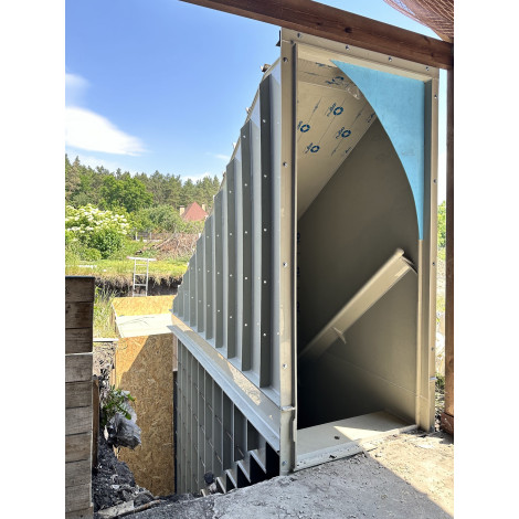 Погріб пластиковий прямокутний з боковим входом 3,5х2х2  фото №7