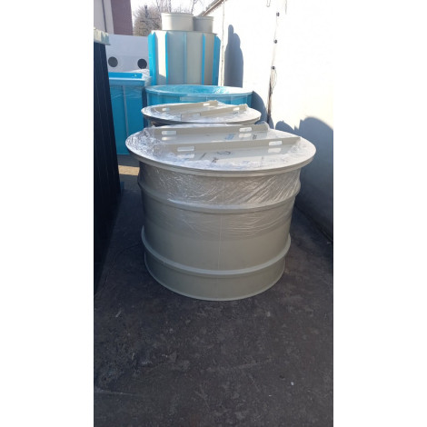Купель круглая 1100 л (1,2х1 м), дополнительно комплект с крышкой и ступенями (под заказ) фото