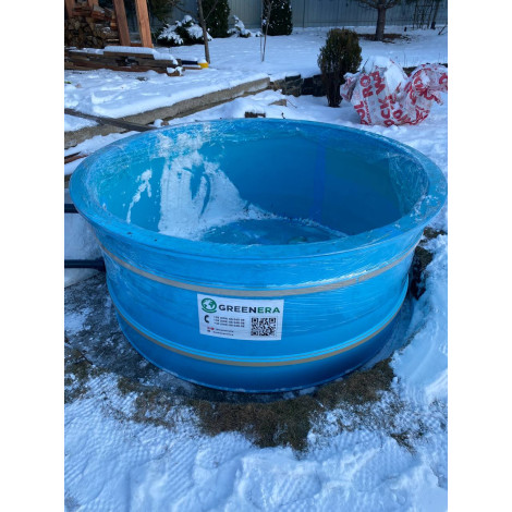 Купель круглая 2800 л (2х0,9 м) с обвязкой под печь  фото №3