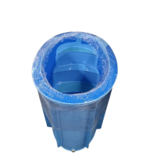 Купель овальная 1036 л (1,5х0,8х1,1 м), дополнительно комплект со ступенями (под заказ) фото