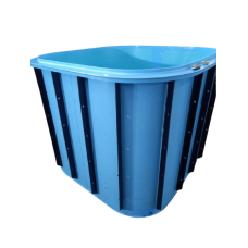 Купель прямоугольная 4300 л (1,7х1,7х1,5 м) скругленные углы фото