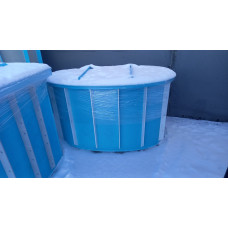 Купель овальная 1000 л (1,6х0,8х1 м) дополнительно комплект с крышкой (под заказ) фото