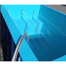 Купель прямоугольная 4290 л (2,2х1,5х1,3 м) дополнительно комплект со ступенями и гидромассажем (под заказ) фото