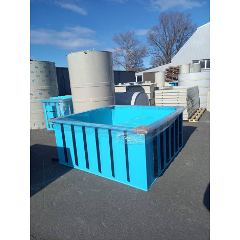 Басейн прямокутний для вирощування малька та товарної риби (5х2,5х0,8 м)  фото №11