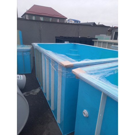 Басейн прямокутний для вирощування малька та товарної риби (5х2,5х0,8 м)  фото №12