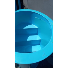 Купель овальная 1000х800х1200 мм дополнительно комплект со ступенькой (под заказ) фото