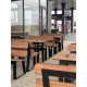 Декоративная HPL панель, компакт-плита 4626 Natural AUSTRALIA CHESTNUT, черное ядро, 2100х700x12 (цена за лист)  фото №12
