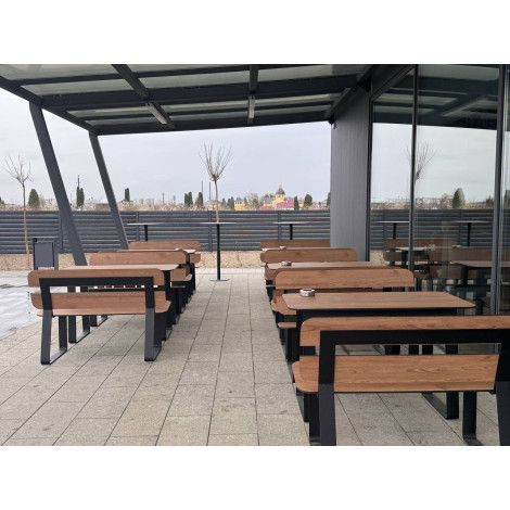 Декоративная HPL панель, компакт-плита 4626 Natural AUSTRALIA CHESTNUT, черное ядро, 2100х700x12 (цена за лист)  фото №4