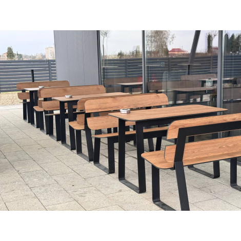 Декоративная HPL панель, компакт-плита 4626 Natural AUSTRALIA CHESTNUT, черное ядро, 2100х700x12 (цена за лист)  фото №6