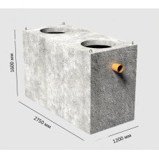 Cептик на 3500 литров, двухкамерный (3,5м3)