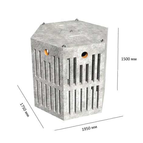 Дренажный бетонный модуль 3000 л фото