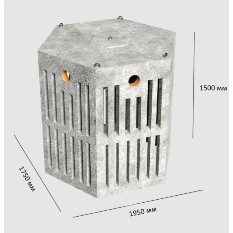 Выгребная яма бетонная на 5000 литров низкая  фото №6