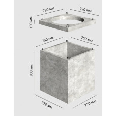 Надставка септика двухкамерного 4м3 фото