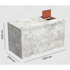 Водонепроникний льох із гідробетону під ляду 25 м3 (ціна за ємність) фото