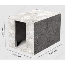 Погріб водонепроникний із гідробетону 10 м3 багатосекційний фото