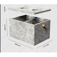 Cептик на 6000 литров, двухкамерный (6м3)