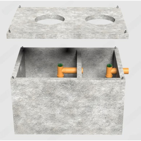 Cептик на 6000 литров, двухкамерный (6м3)  фото №2