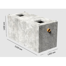 Cептик на 4000 литров, двухкамерный (4м3)