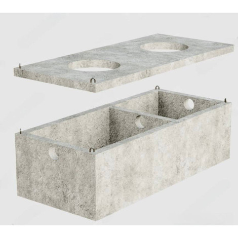 Cептик на 2000 литров, двухкамерный (2 м3)  фото №2