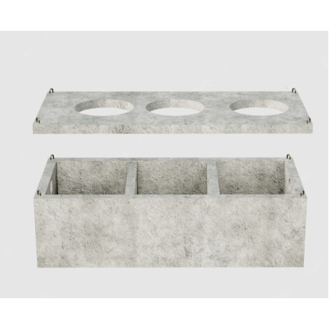 Cептик на 2000 литров, трехкамерный (2 м3)  фото №2