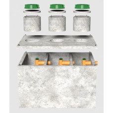 Cептик на 6000 литров, трехкамерный (стандарт) (6м3)