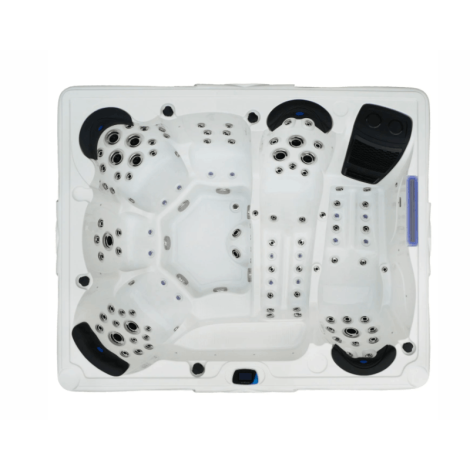 СПА-басейн Aquajoy Saint-Tropez (280х230х95 см), Сріблясто-білий мармур  фото №3