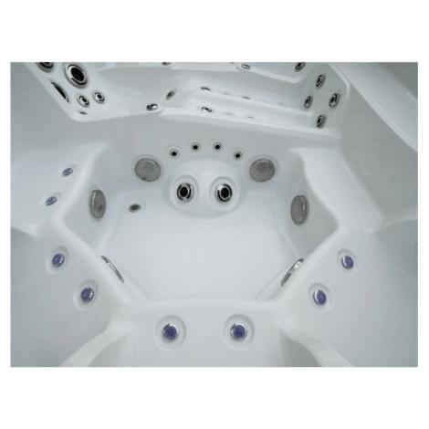 СПА-басейн Aquajoy Saint-Tropez (280х230х95 см), Сріблясто-білий мармур  фото №6