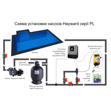 Насос Hayward PL 81006E2 IE2 (220 В, 15 м3/час, 1 HP)  фото №3
