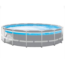 Каркасний басейн Intex 26722 Premium (427х107 см) з картриджним фільтром, драбиною, підкладкою, і тентом фото