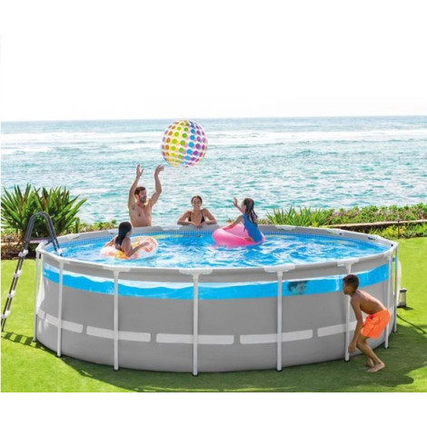 Каркасний басейн Intex 26722 Premium (427х107 см) з картриджним фільтром, драбиною, підкладкою, і тентом  фото №3