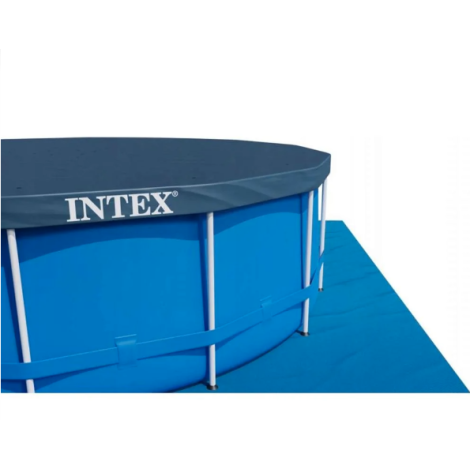 Каркасний басейн Intex 28242 (457х122 см) з картриджним фільтром, драбиною, підкладкою і тентом  фото №5