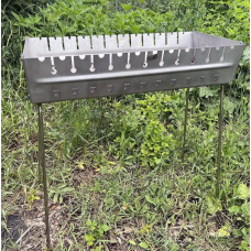 Мангал-валіза преміум 3 мм Boro-k з 12 шампурами фото