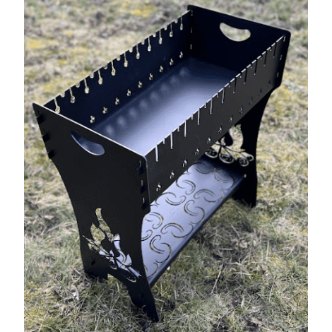 Мангал розбірний високий преміум 10 шампурів  фото №3