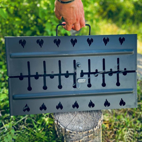 Мангал-валіза Boro-k на 12 шампурів 3 мм  фото №2