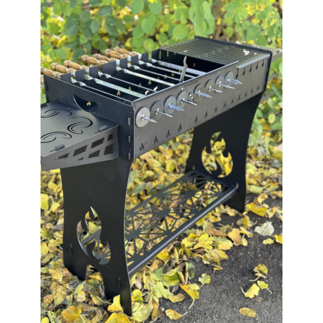 Мангал розбірний автоматичний “ФЕСТ” 3 мм на 8 шампурів  фото №7