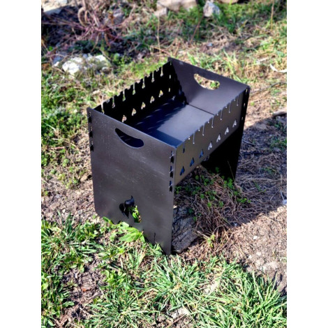 Мангал складний низький "Стандарт" 3 мм на 12 шампурів  фото №2