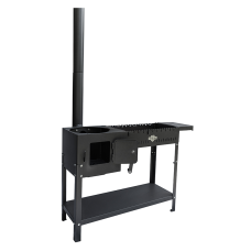 Піч - мангал стаціонарний Daddy Smoke на 12 шампурів 5мм фото