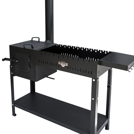 Піч - мангал стаціонарний Daddy Smoke на 12 шампурів 5мм  фото №2