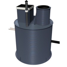 Каналізаційна насосна станція в корпусі із структурованого поліетилену і водовідбійною пластиною 14000 л фото