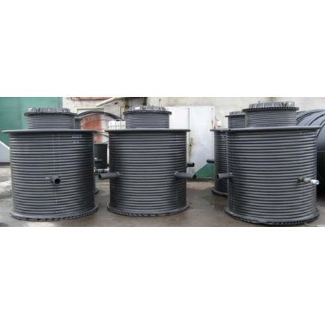 Колодец полиэтиленовый со структурированным строением стенки водопроводный для обслуживания с пожарным гидрантом 11000 л фото