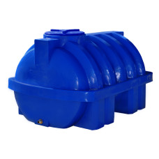 Ємність на 1000 літрів посилена ребром, двошарова горизонтальна фото