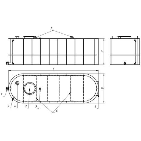 Агро емкость на 7000 литров для перевозки воды и КАС, AGRO-COM-7м3  фото №21